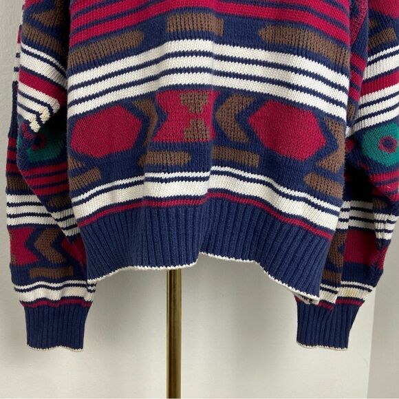 Vintage Artsy‎ Tribal Funky Dad Sweater Heritage Cabincore GrandpaCore - Picture 5 of 8